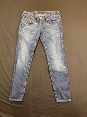 True Religion Mid Wash Skinny Ankle Jeans Size 27 Women’s
